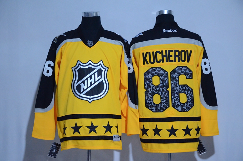 2017 NHL Tampa Bay Lightning #86 Kucherov yellow All Star jerseys->more nhl jerseys->NHL Jersey